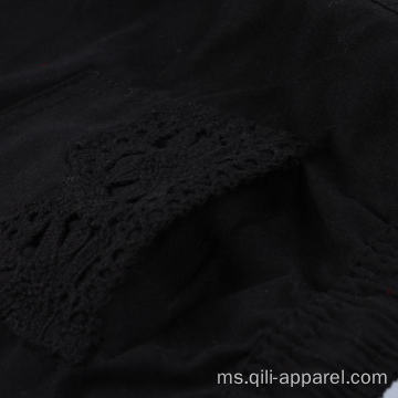 Baju renang hitam pendek pakaian renang seluar pendek wanita